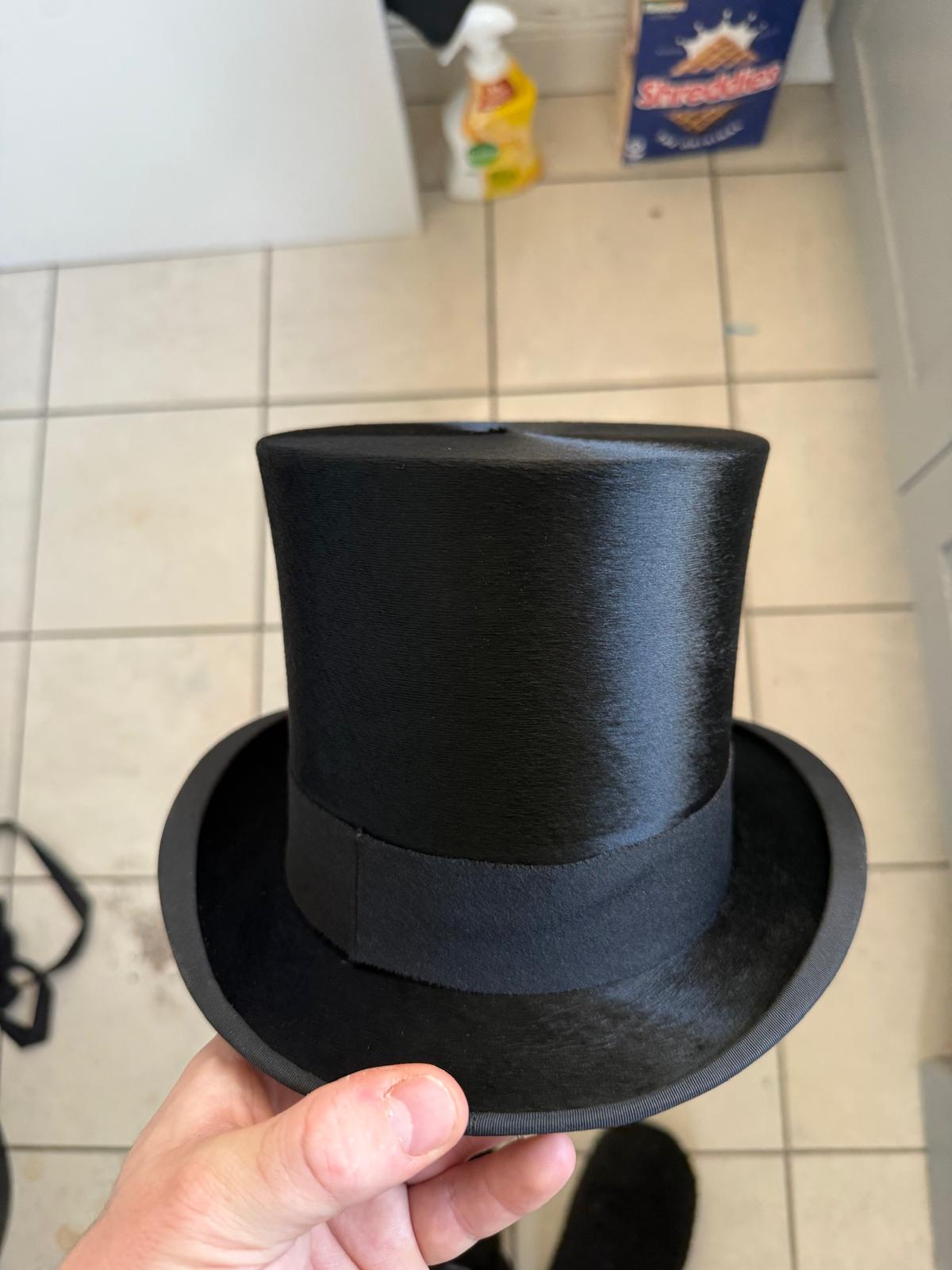 100% Silk Top Hat, 1930’s, Small, 54cm