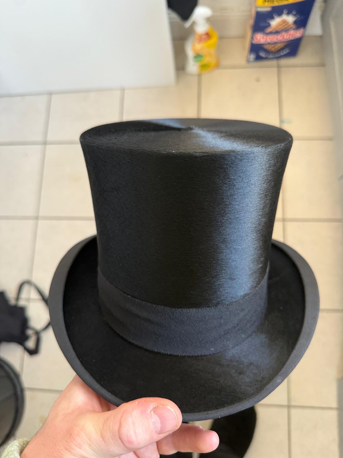100% Silk Top Hat, 1930’s, Small, 54cm