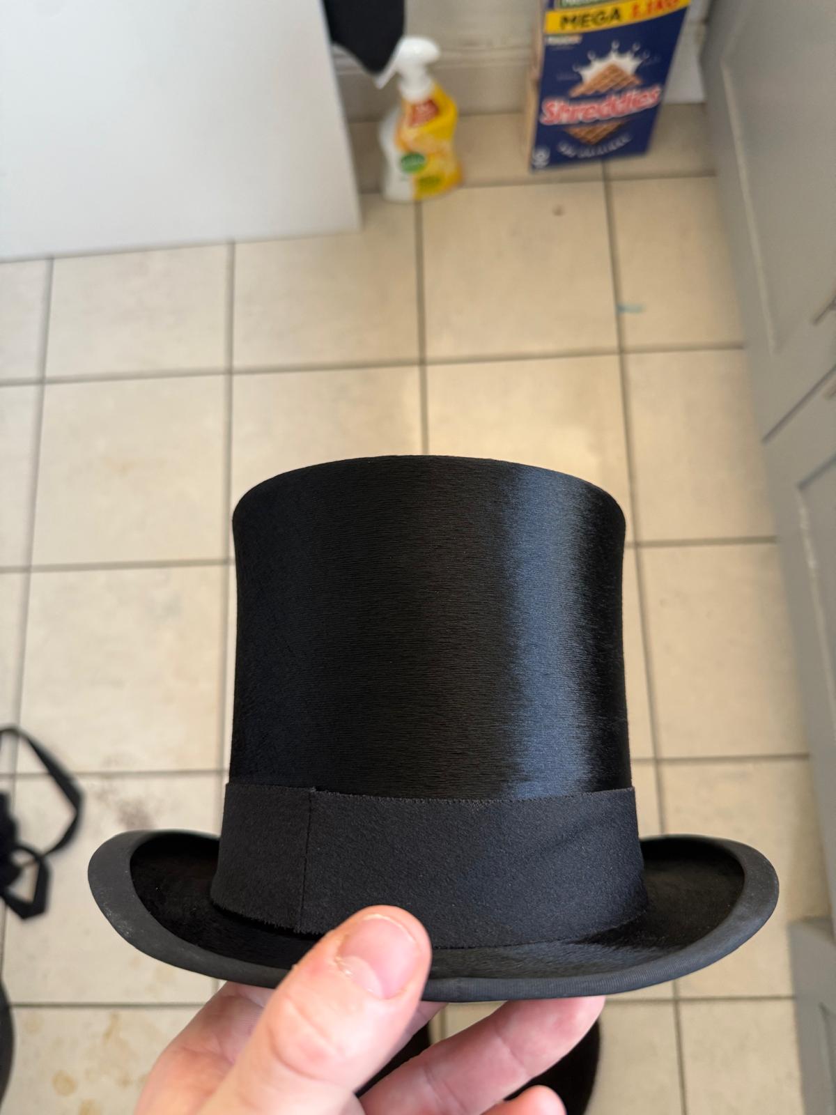 100% Silk Top Hat, 1930’s, Small, 54cm