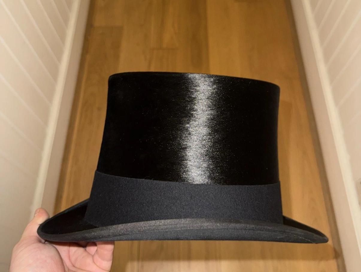 Antique Silk Top Hat - Henry Heath - Size 56cm