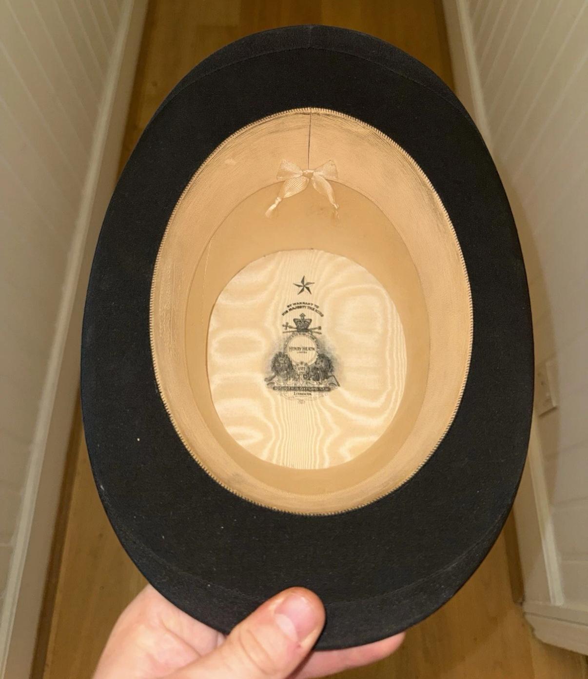 Antique Silk Top Hat - Henry Heath - Size 56cm