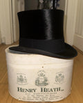 Antique Silk Top Hat - Henry Heath - Size 56cm